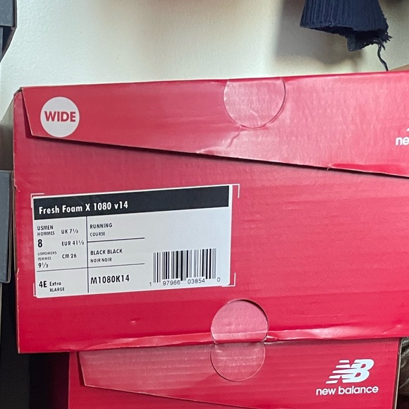 New Balance Fresh Foam X 1080 v14 (Wide) Men’s US 8 / 4E Extra Wide Black/Black